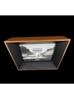 Sicura Signature Series 4x6 Frame Walnut & Black Finish Shadow Box Style